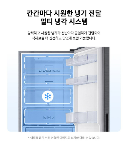 삼성전자 일반 306L 2도어 냉장고 RB30D4051S9 방문설치 이미지 6